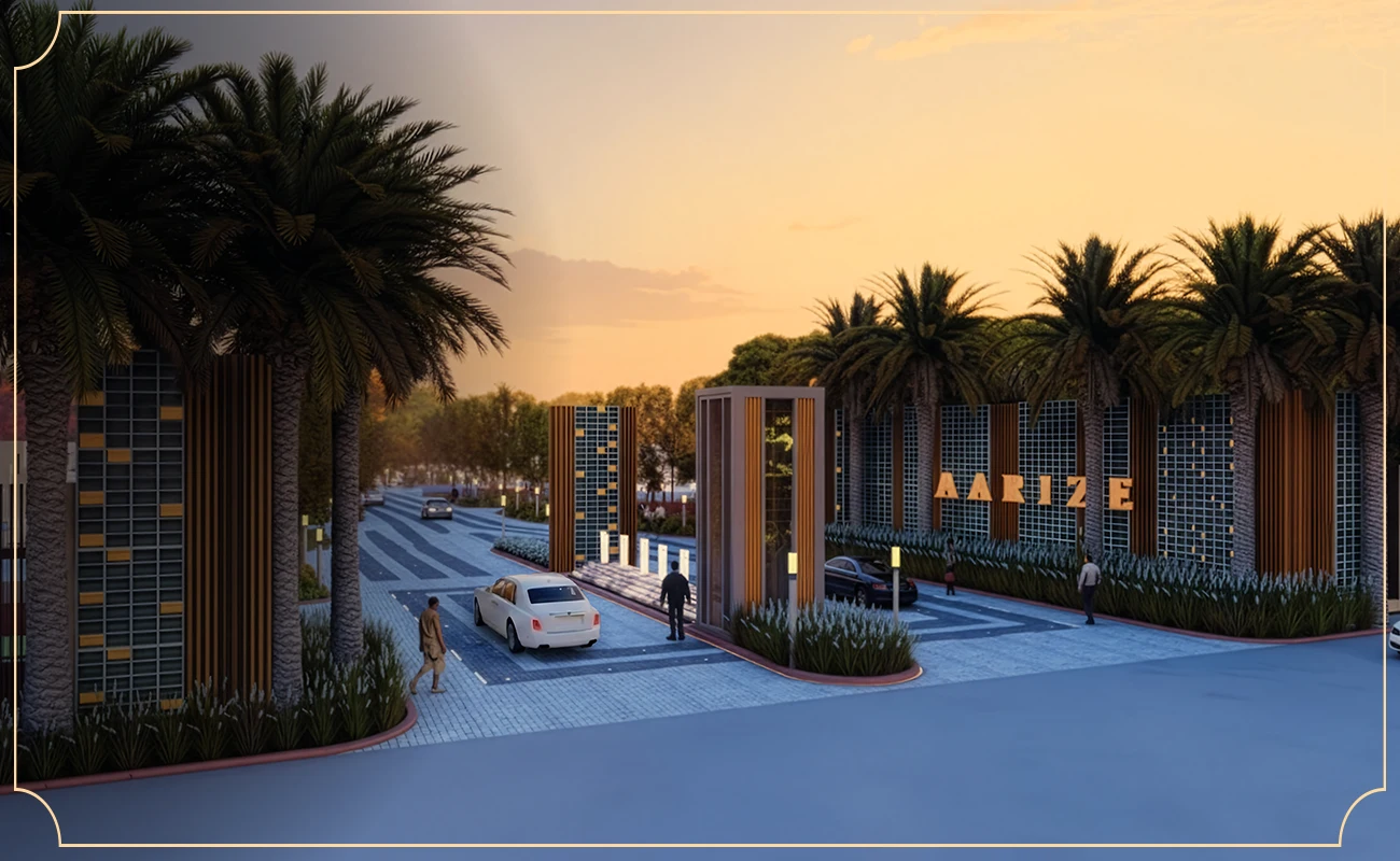 residential plot in Karnal with gated security entrance