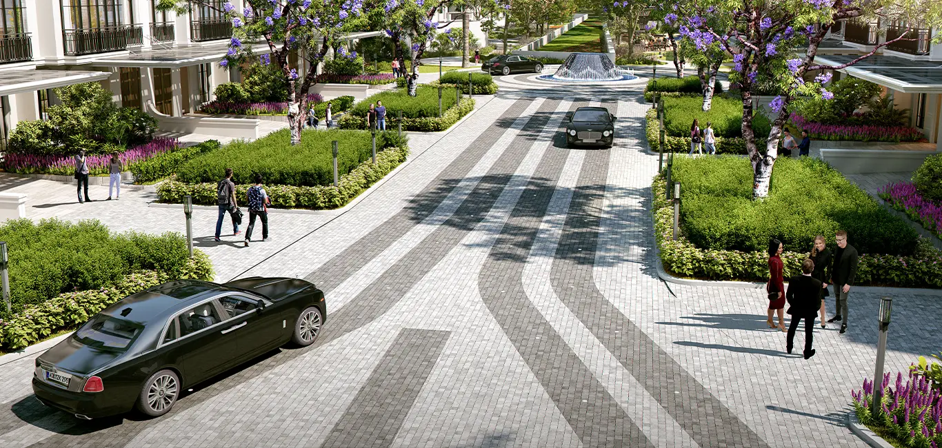 Outside view at residential plot in karnal