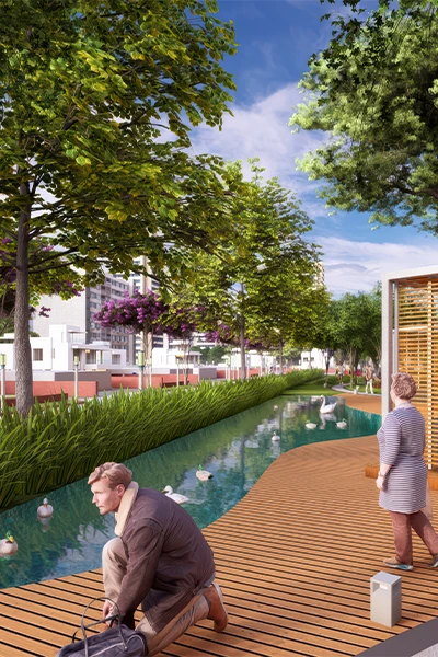 greenery area at karnelya residential plot