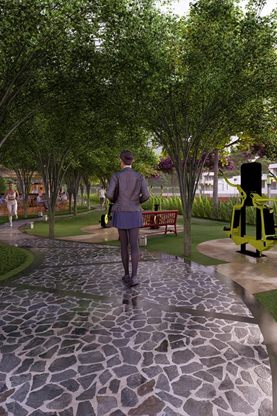 Outside view at residential plot in karnal