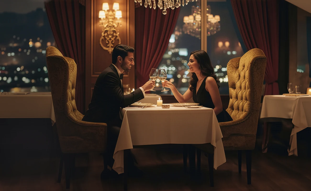 Restaurant dining space at residential plot in karnal